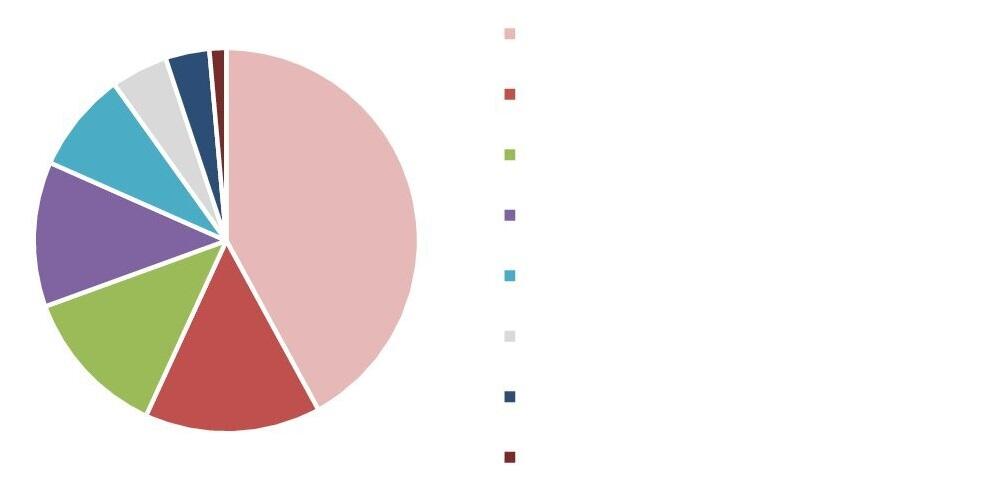 Структура рынка PR агентств по ФО, %